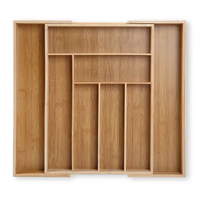 Bamboo Expandable Drawer Organizer And Storage, Expandable Silverware Drawer Organizer, Adjustable Silverware Organizer, Utensil Drawer Organizer For | Wayfair North America