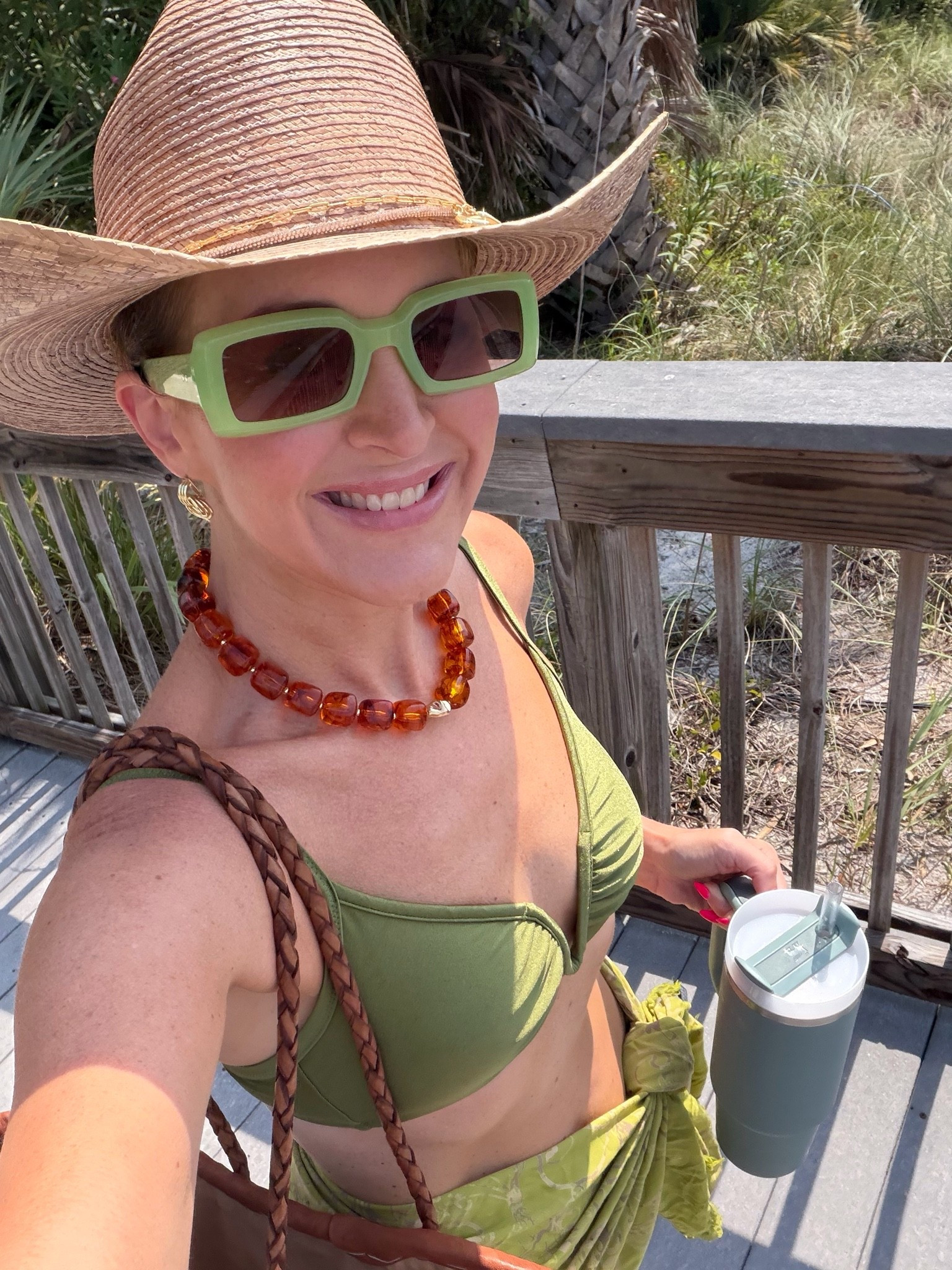 All green beach look

#LTKSeasonal #LTKSwim #LTKootd