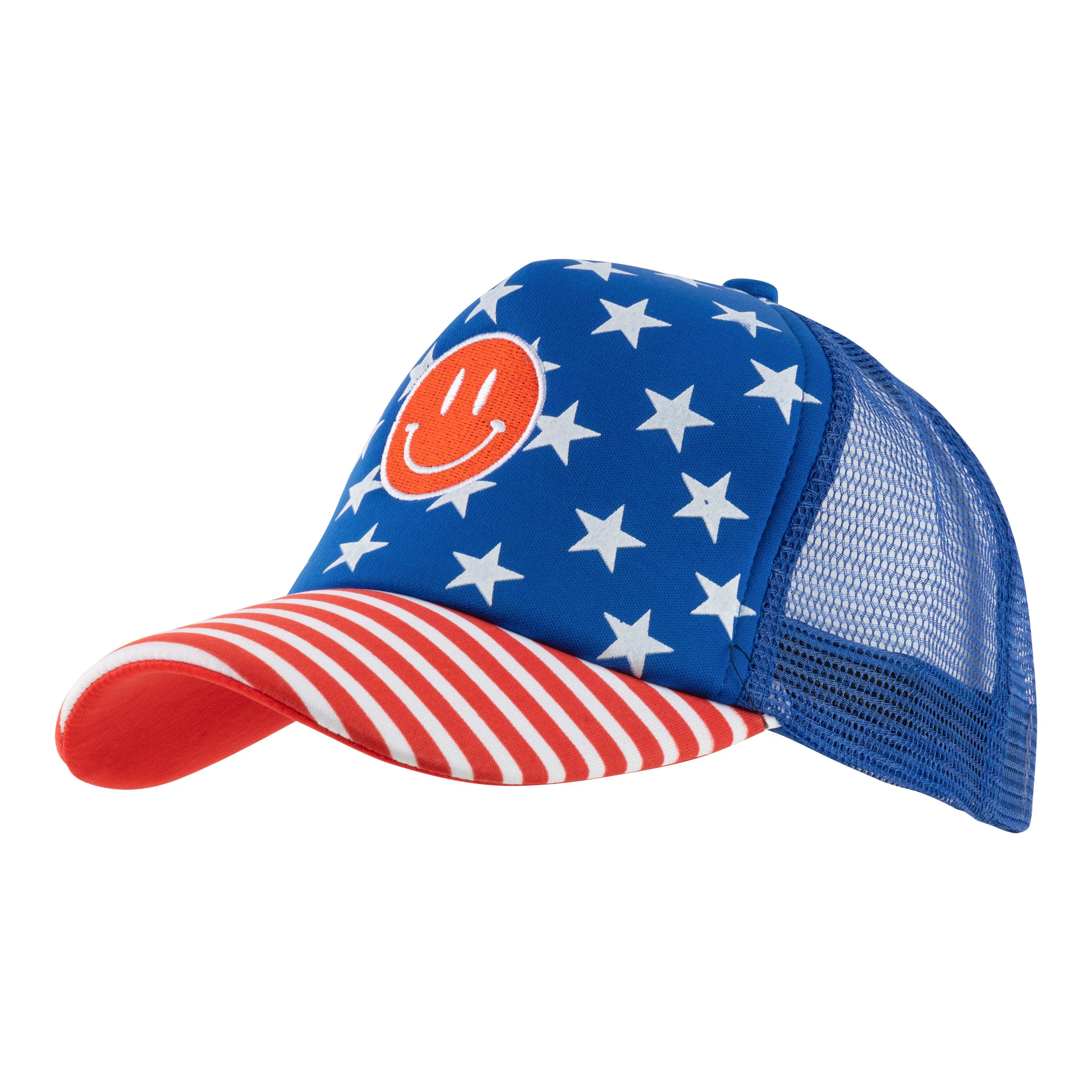Patriotic Holiday Smiley Star Hat, Multicolor -Way to Celebrate | Walmart (US)