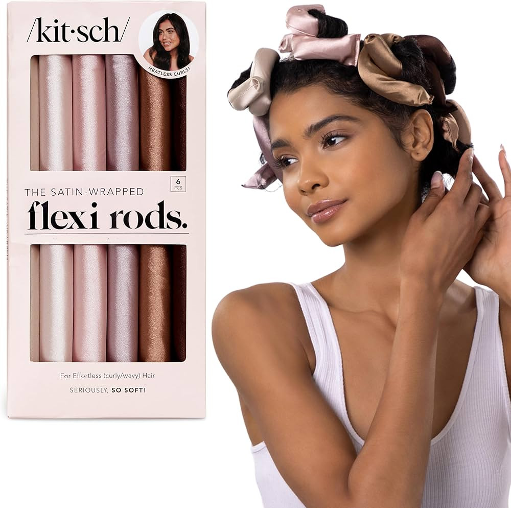 Kitsch Satin Heatless Hair Curlers – No Heat Hair Curlers to Sleep In for Overnight Curls – S... | Amazon (US)