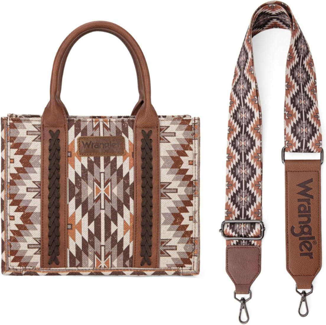 Montana West x Wrangler Tote Bag for Women Boho Aztec Shoulder Purse Top Handle Satchel Handbag | Amazon (US)