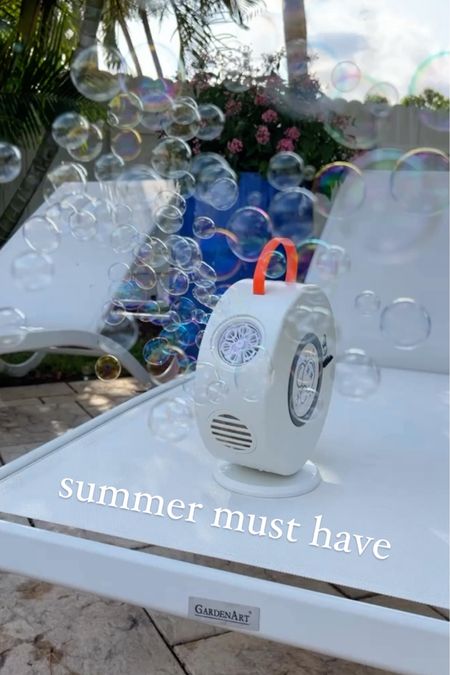 Under $40 bubble machine, we’ve had for a month now and LOVE! #bubblemachine #summeressential #summermusthave #summermust 

#LTKFindsUnder50 #LTKKids #LTKGiftGuide