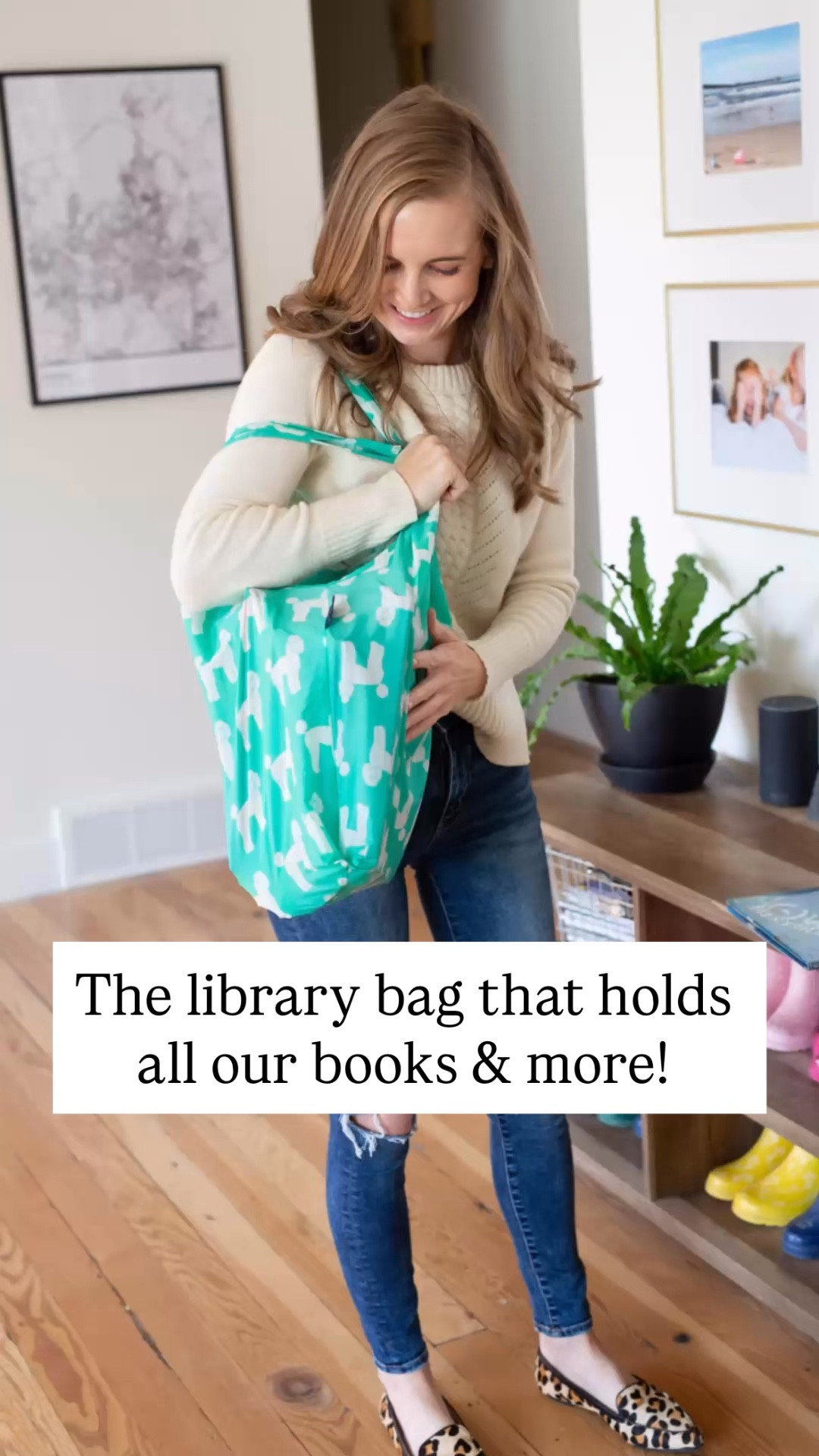 My favorite library bag for big book hauls! It’s lightweight and holds SO MUCH (up to 50 lb worth!).

If you are constantly maxing out your library card, this is the bag I reach for every time. 