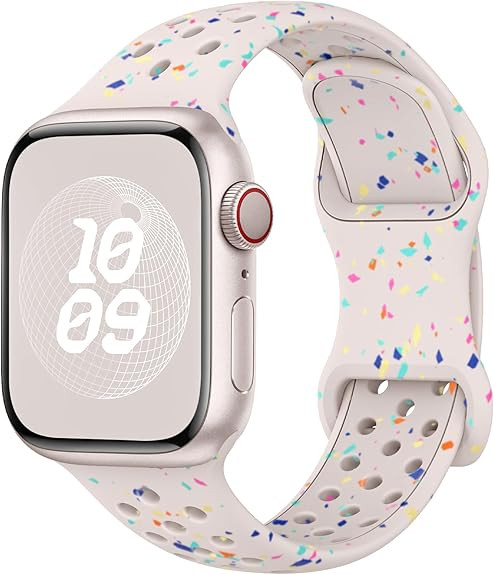 Breathable Sport Band Compatible with Apple Watch Band 40mm 38mm 41mm 44mm 45mm 42mm 49mm for Wom... | Amazon (US)