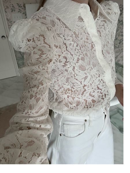 How gorgeous is this lace top! Wearing XS. True to size. 

#LTKworkwear #LTKwedding #LTKstyletip