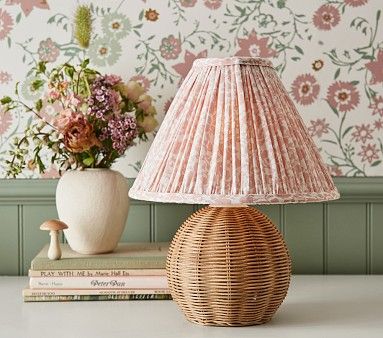 Julia Berolzheimer Rattan Table Lamp | Pottery Barn Kids