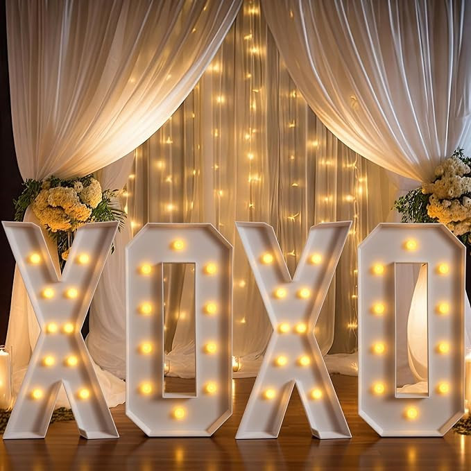 4 ft XOXO Marquee Light Up Letters Valentines Decorations Large LED Sign Decor for Valentines Day... | Amazon (US)