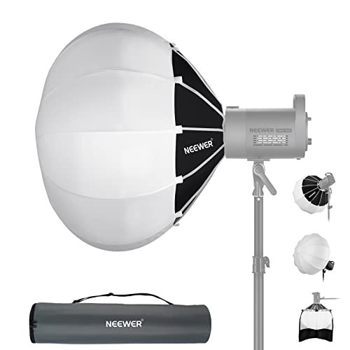 NEEWER 26"/65cm Lantern Softbox One Step Quick Release, 360° Light Diffuser with Skirt, Bowens Mount for Video Light CB60 CB100 CB150 Compatible with Aputure Light 600d Amaran 60x Godox SL60W, NS65L | Amazon (US)
