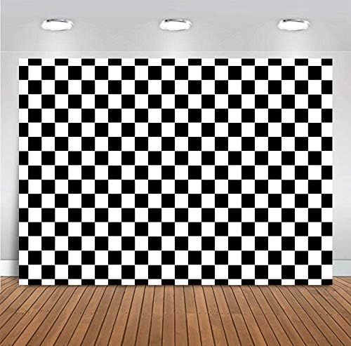 Cosplay Party Banner Checkered Flag Photography Backdrop Vinyl 7x5ft Photo Background White and B... | Amazon (US)
