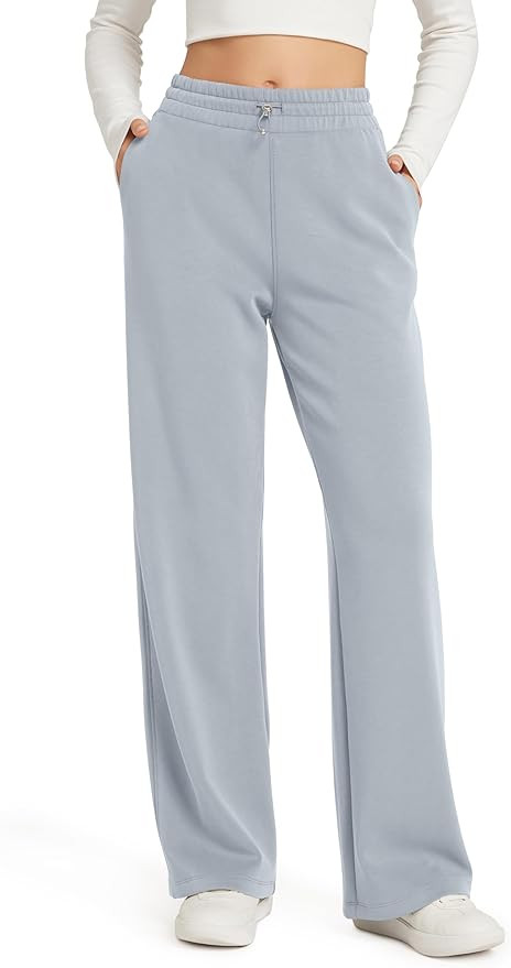 ODODOS Women's Modal Soft Wide Leg Pants with Pockets Adjustable Shockcord High Waist Casual Loun... | Amazon (US)