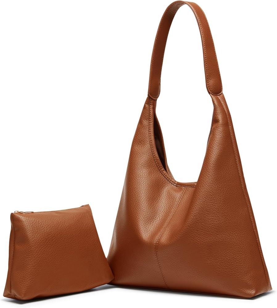 Suede Bag for Women Hobo Bag Slouchy Purse Fashionable Leather Shoulde Office Tote Handbag | Amazon (US)