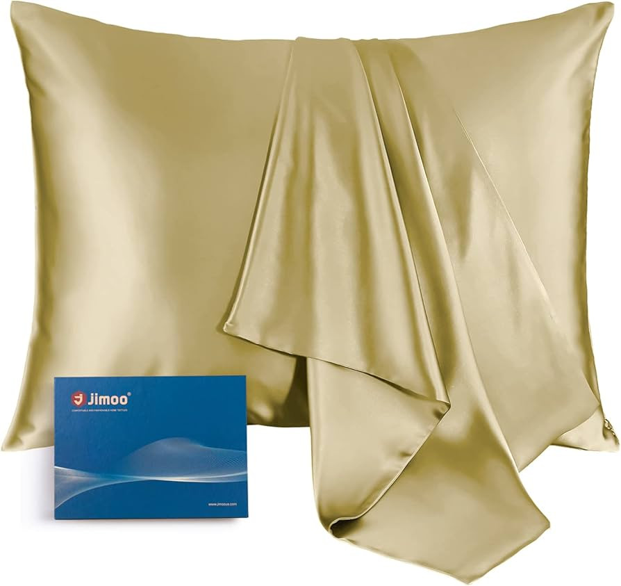 Natural Silk Pillowcase for Hair and Skin with Hidden Zipper, 22 Momme, 600 Thread Count 100% Mul... | Amazon (US)