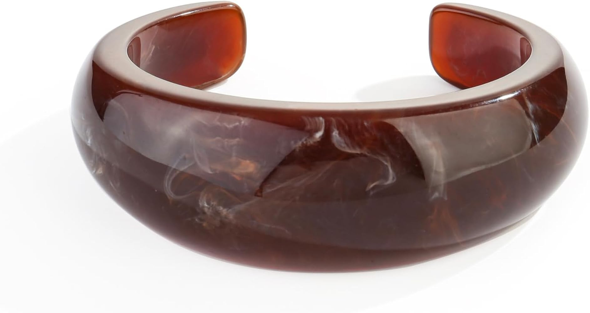 Chunky Acrylic Bangles Bracelets For Women Geometric Acrylic Resin Acetate Mottled Wide Bangle Br... | Amazon (US)
