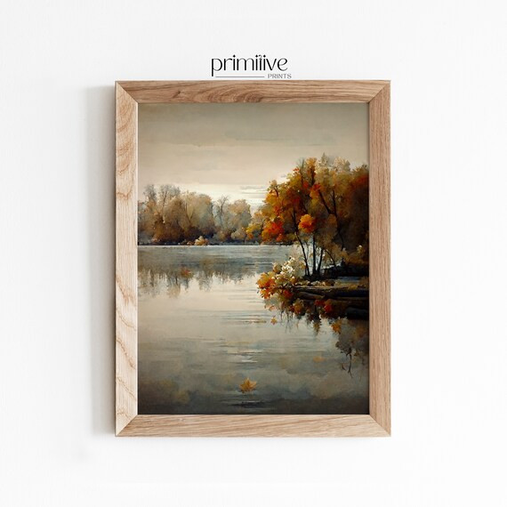 Autumn Landscape Print Fall Foliage Wall Art Autumn Trees - Etsy | Etsy (US)