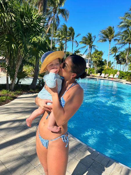 Baby boy - boy mom - vacation with baby - baby travel essentials - blue floral bikini - revolve swim - swim - baby sun hat - baby swimsuit

#LTKswim #LTKtravel #LTKbaby