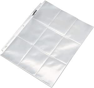 Amazon Basics 9 Sleeve Card Protectors Binder Sheet, 100 Pack, Clear | Amazon (US)