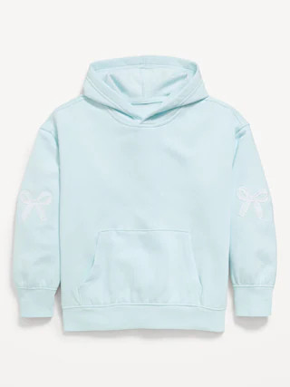 Printed Loose Pullover Hoodie for Girls | Old Navy (US)