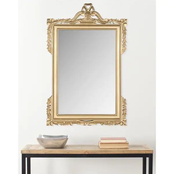 Safavieh Pedimint Gold 31 x 47-inch Rectangular Mirror | Bed Bath & Beyond