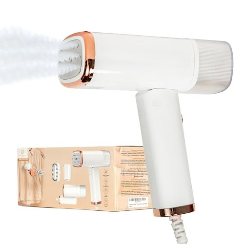 Travel Essentials : Steamer for Clothes - Home or Travel Steamer & Iron, White with Rose Gold Accents, 1000W Steam, Fast Heat Up, Removes Wrinkles in Seconds, a must-add to Travel Accessories | Amazon (US)