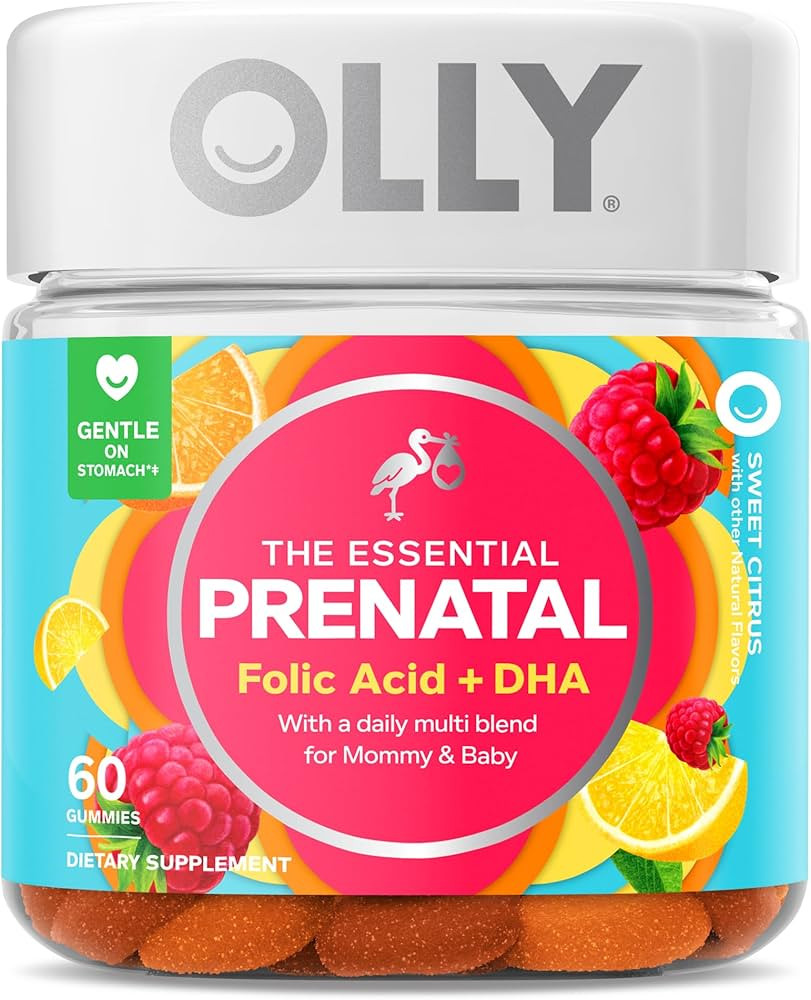 Olly The Essential Prenatal Gummy Multivitamin, 30 Day Supply ( Gummies), Sweet, Folic Acid, Vita... | Amazon (US)