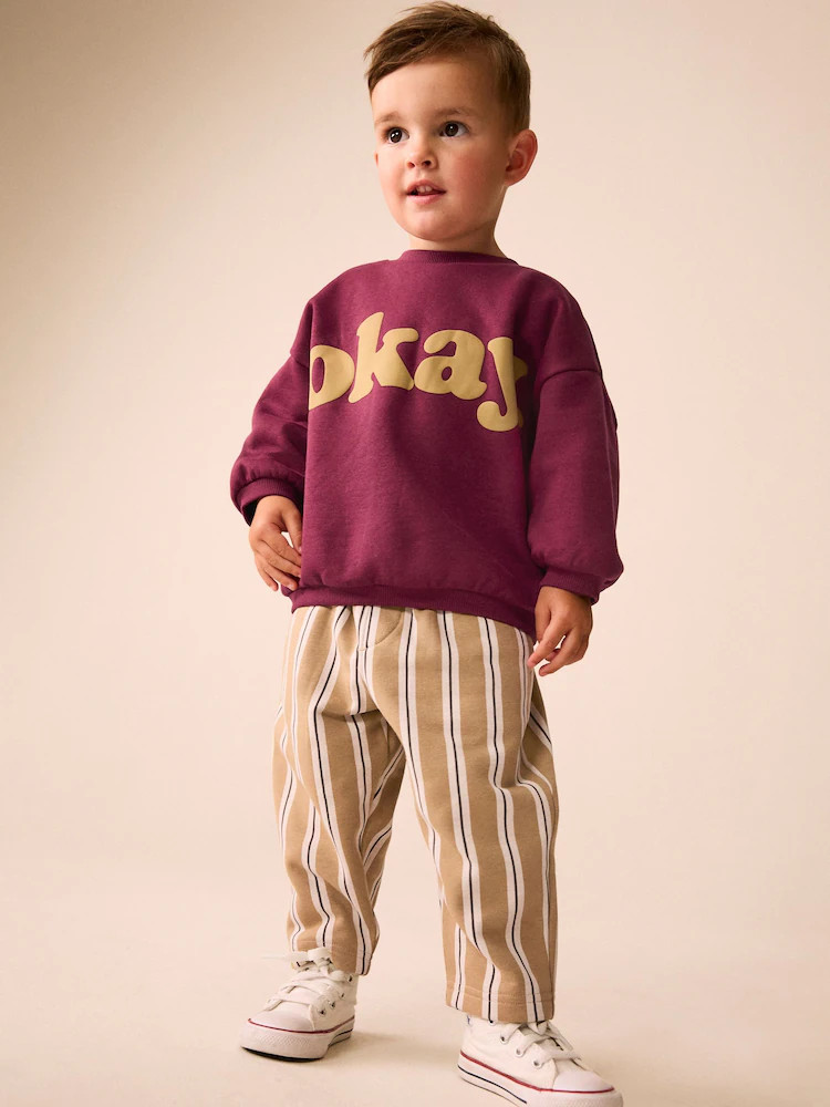 Red Crew Neck Joggers Set (3mths-7yrs) | Next US