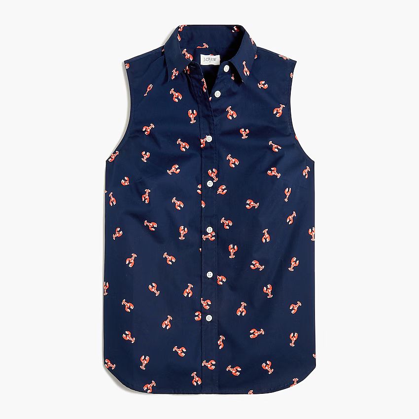 Sleeveless button-up shirt in signature fit | J.Crew Factory