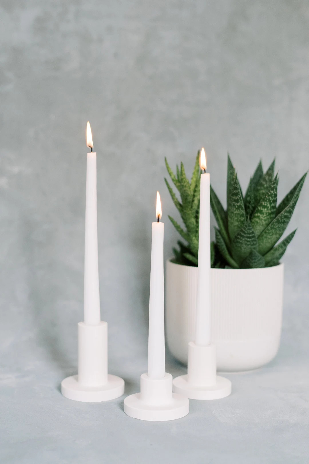 Small Modern Concrete Taper Holder | Etsy (US)