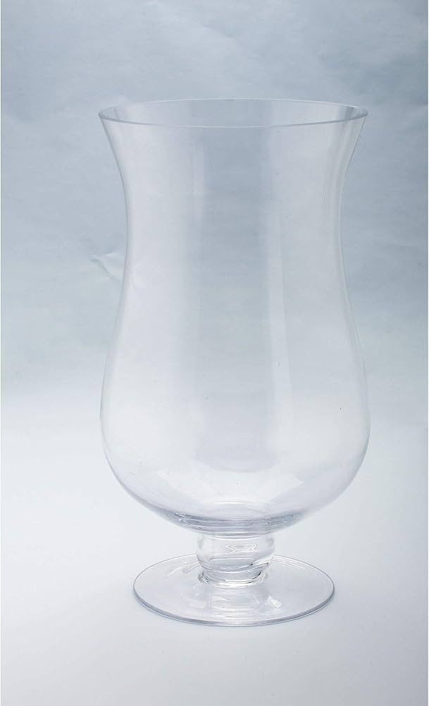 CC Home Furnishings Handblown Glass Hurricane Pillar Candle Holder - 16” - Clear | Amazon (US)
