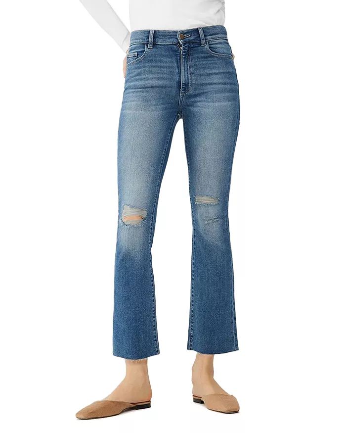 Bridget High Rise Crop Bootcut Jeans in Waterloo Distressed | Bloomingdale's (US)