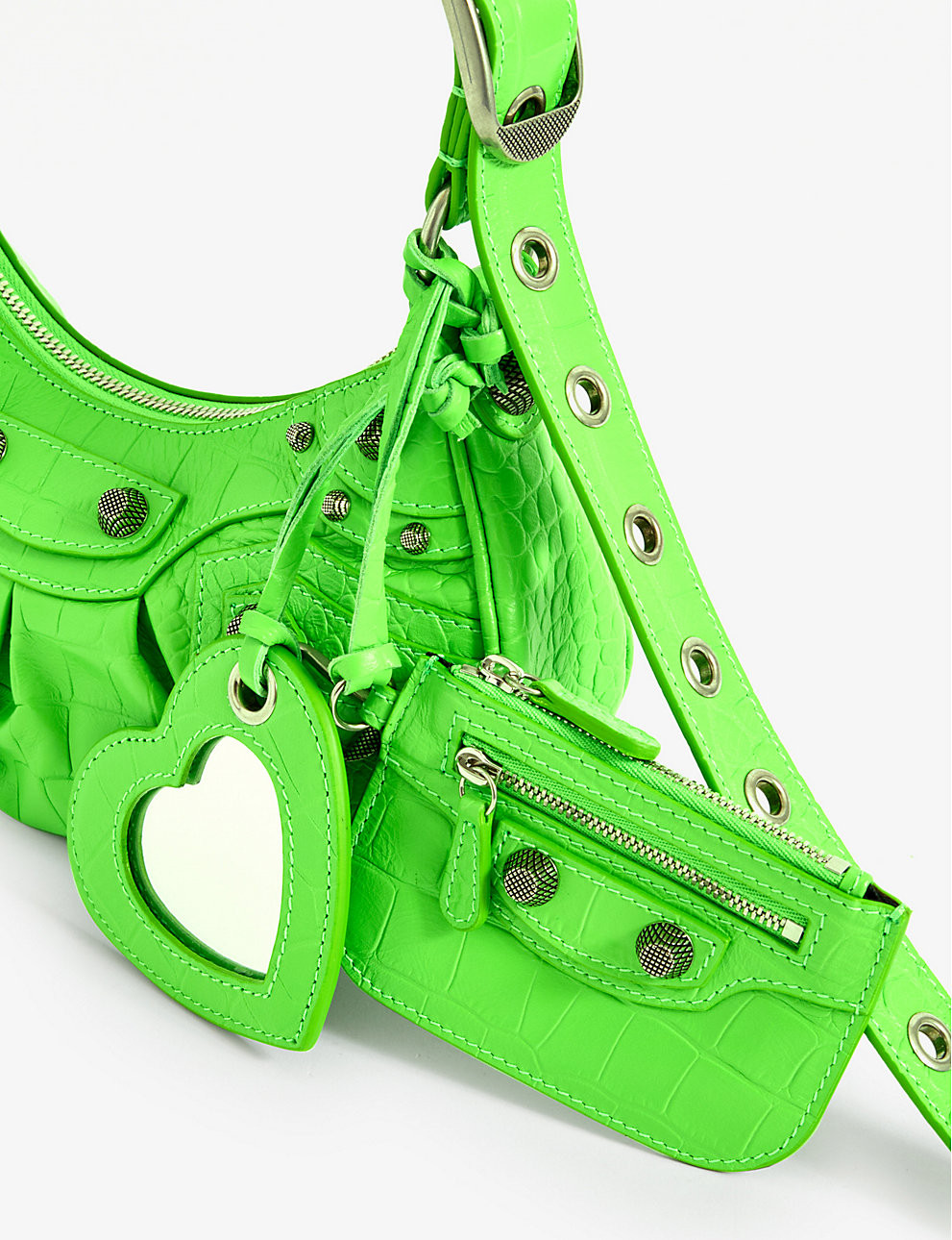 Le Cagole XS croc-embossed leather shoulder bag | Selfridges