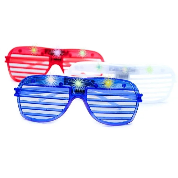 12 Pack Light Up Glasses, Party Glasses, New Year's Eve Party Supplies, Birthday, Glow in the Dar... | Walmart (US)