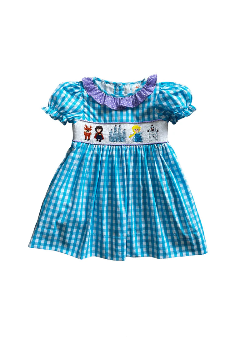 Hand Smocked Ice Princess Dress | The Smocked Flamingo