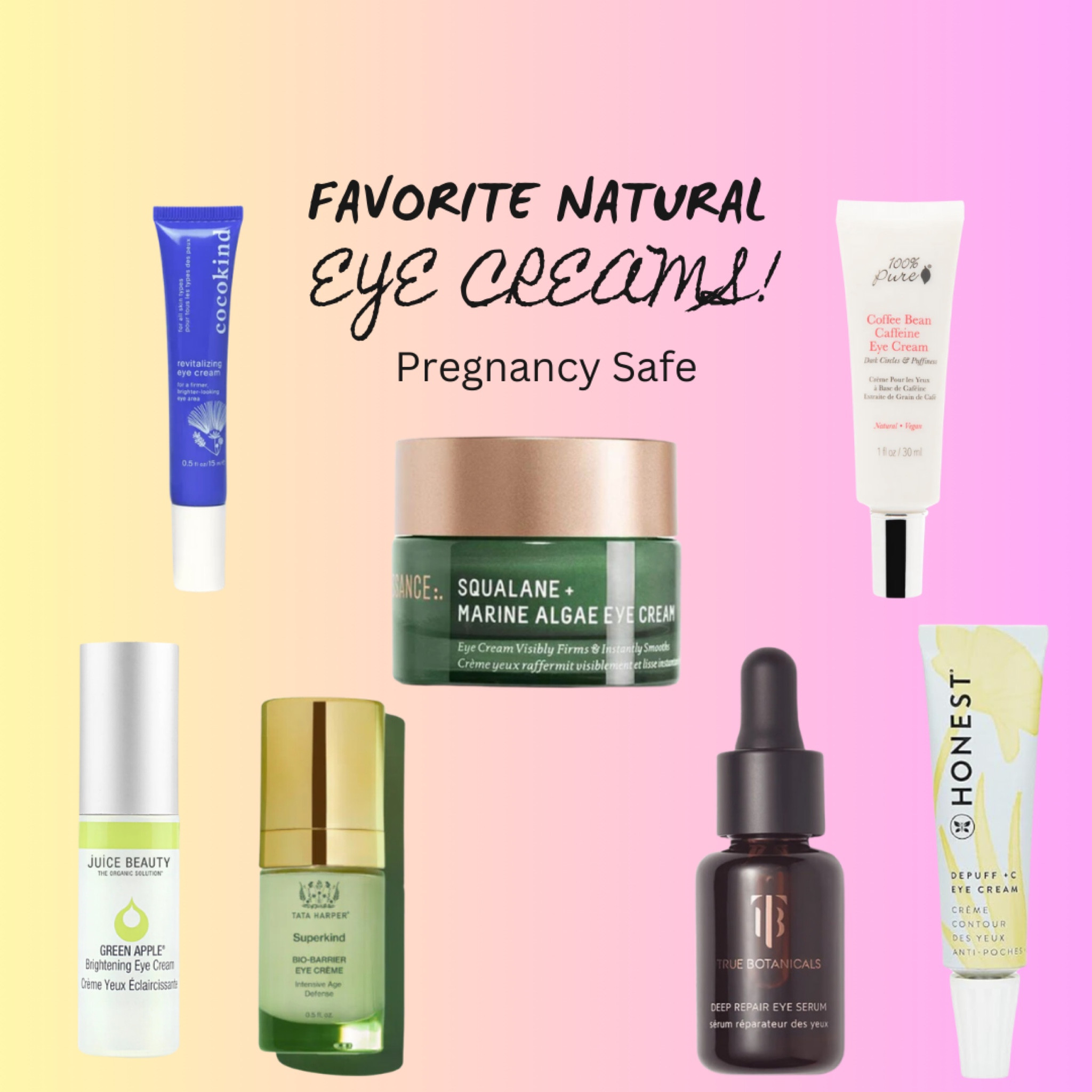 Top favorite nontoxic and natural eye creams that are pregnancy safe! 

#LTKbeauty #LTKbump #LTKbaby