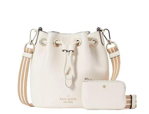 Kate Spade New York Women's Rosie Pebbled Leather Mini Bucket Bag, Parchment | Amazon (US)