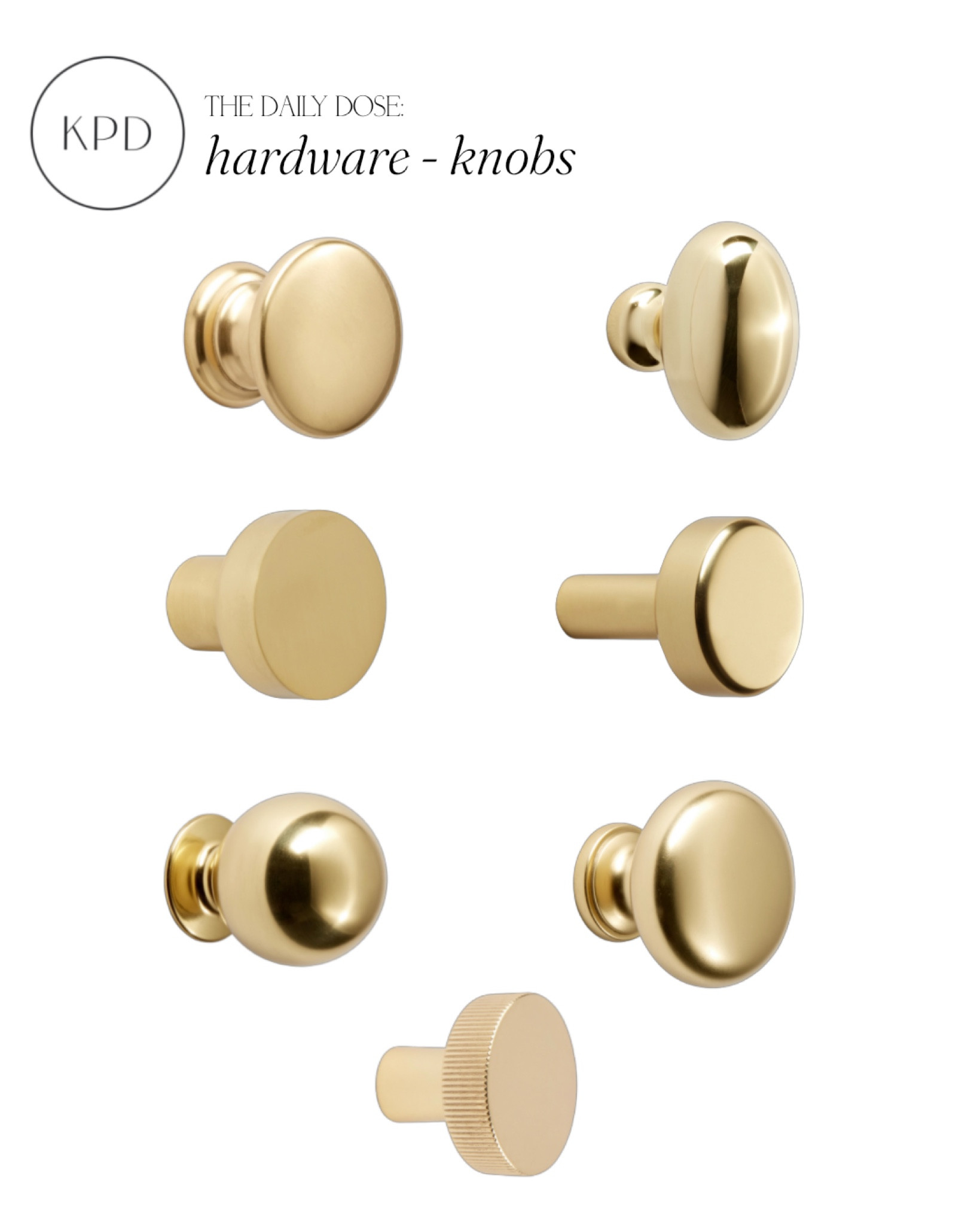 kpd the daily dose: kitchen hardware knobs in brass from rejuvination  

#LTKhome #LTKstyletip