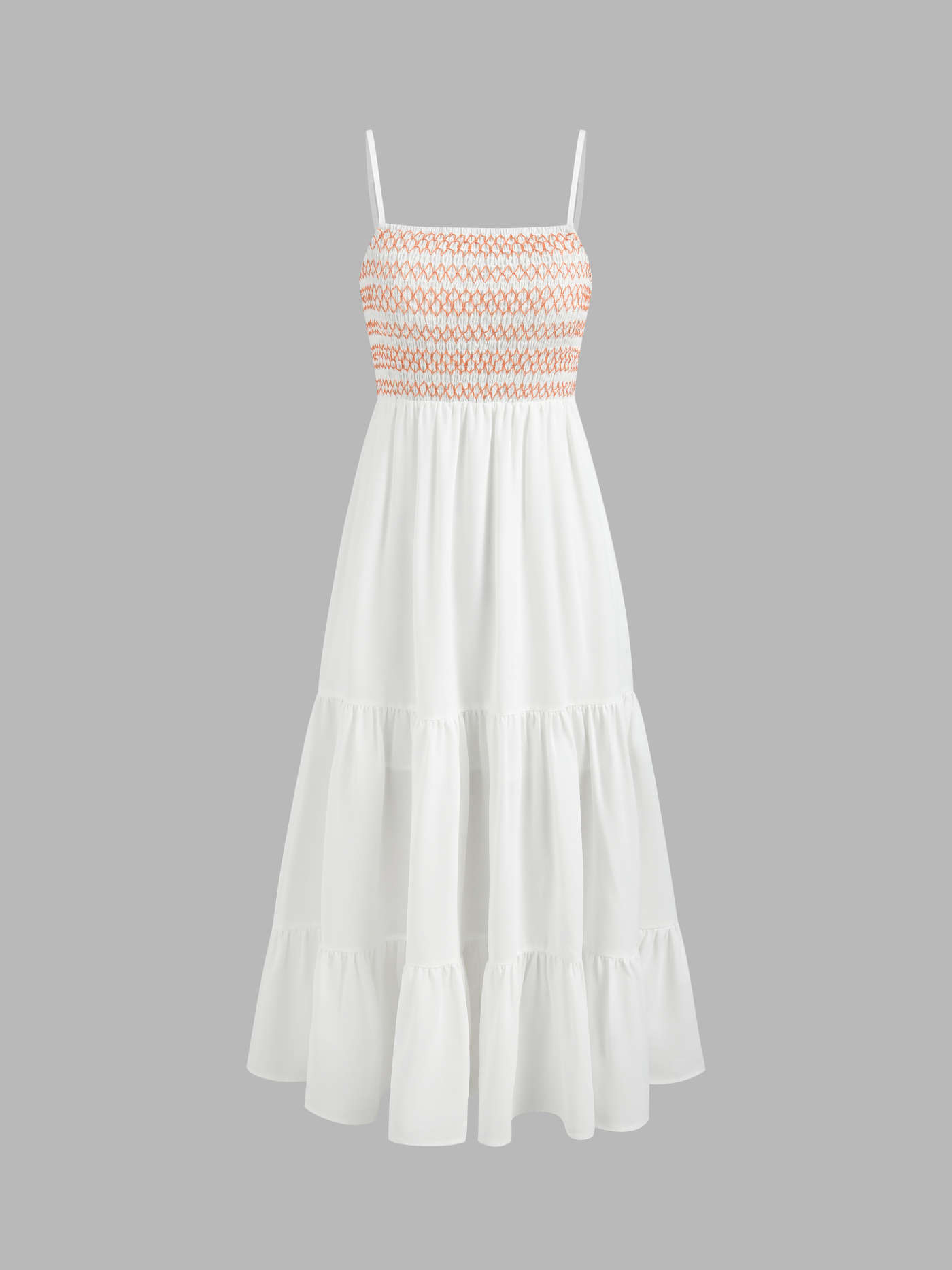 Contrasting Ruffle Sleeveless Midi Dress | Cider