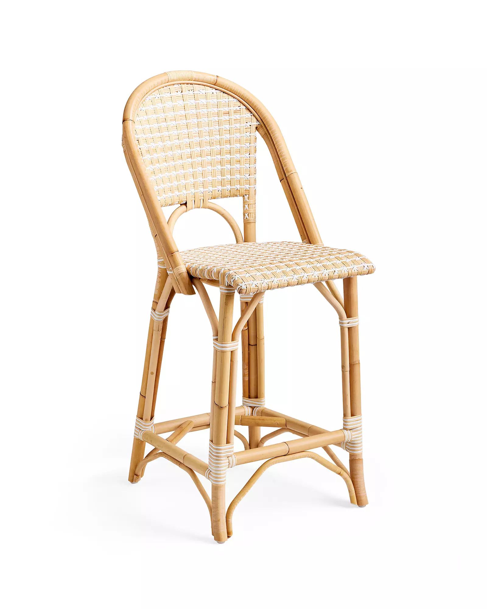 Riviera Étoile Rattan Counter Stool | Serena and Lily