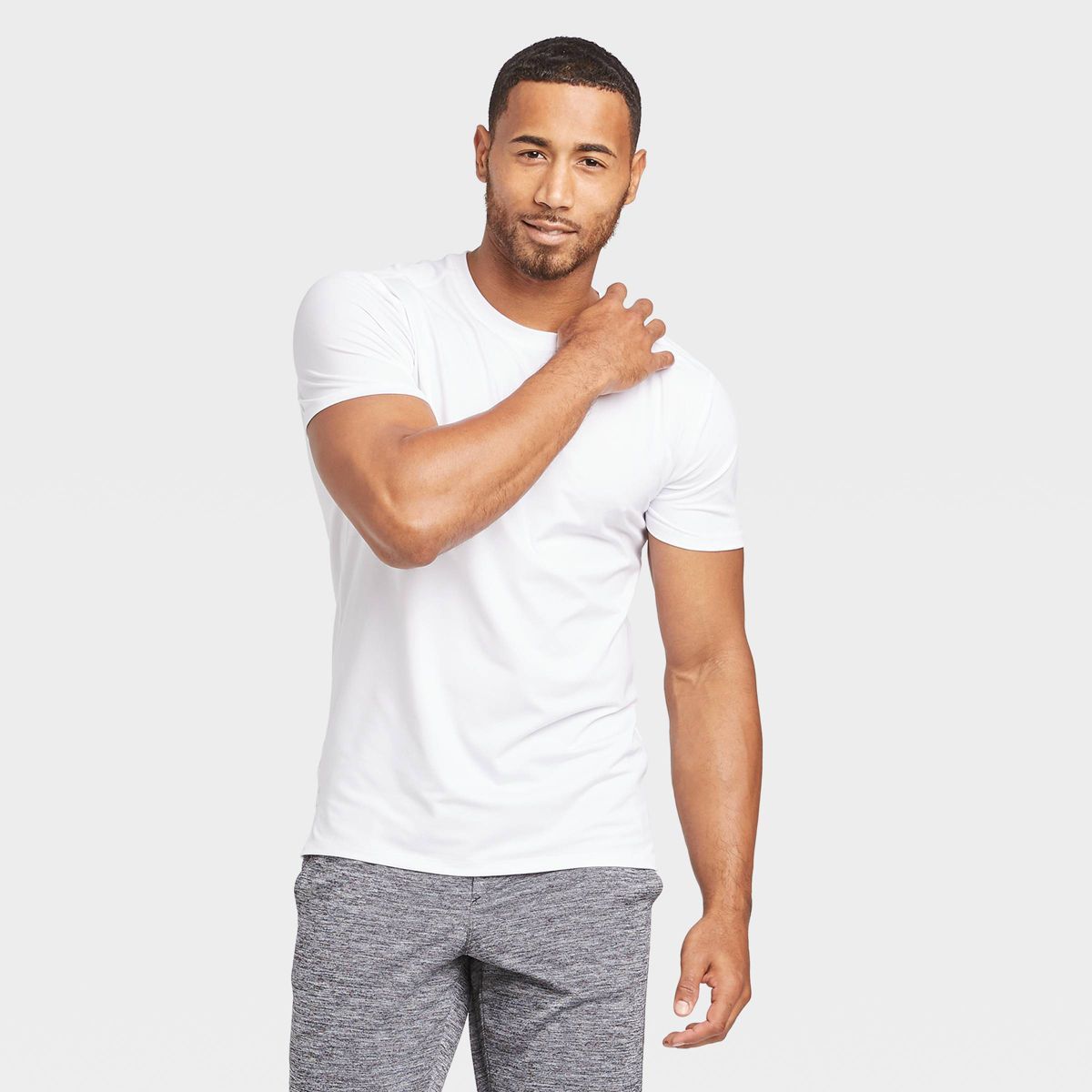 Men's Short Sleeve Performance T-Shirt - All In Motion™ True White M | Target