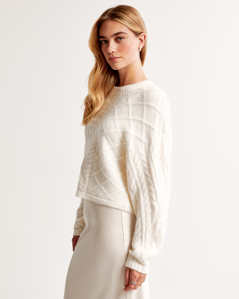 Women's Cable Crew Dolman Sweater | Women's Up To 30% Off Select Styles | Abercrombie.com | Abercrombie & Fitch (US)