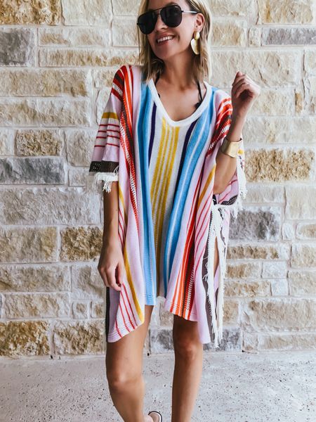 How cute is this coverup I scored from @walmartfashion !? Sooooo cute and colorful!! Can also be worn with cut off shorts! #walmartpartner #walmartfashion 

#LTKfindsunder100 #LTKfindsunder50 #LTKstyletip