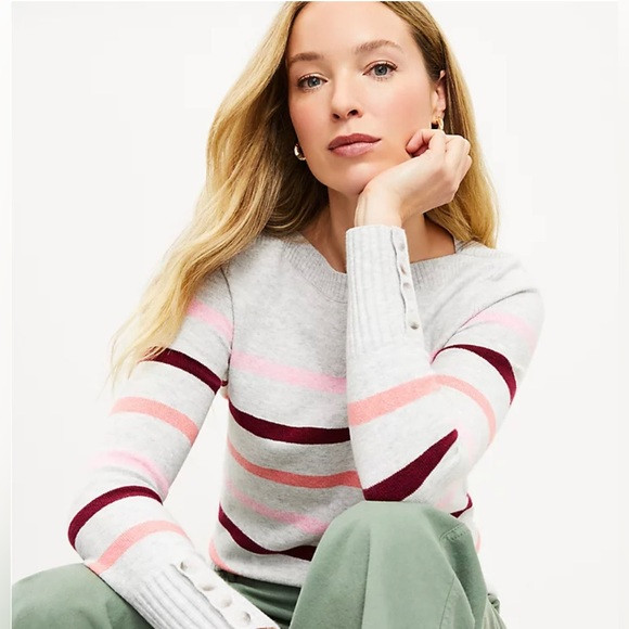 NWT Loft Striped Boatneck Tunic Sweater | Poshmark