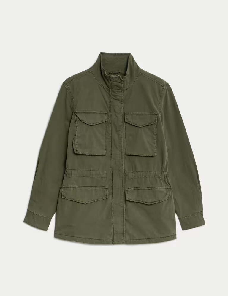 Cotton Rich Waisted Utility Jacket | Marks & Spencer (UK)