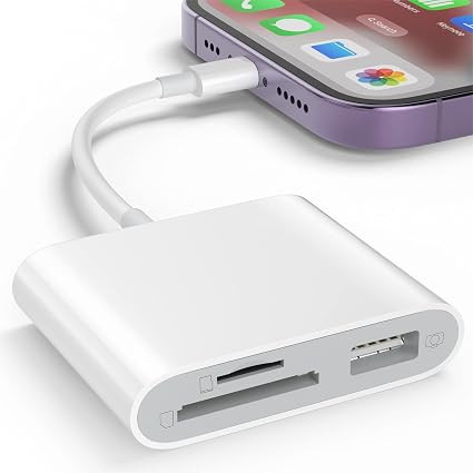 SD Card Reader for iPhone, Memory Card Reader with USB Camera Adapter Plug and Play Trail Game Ca... | Amazon (US)