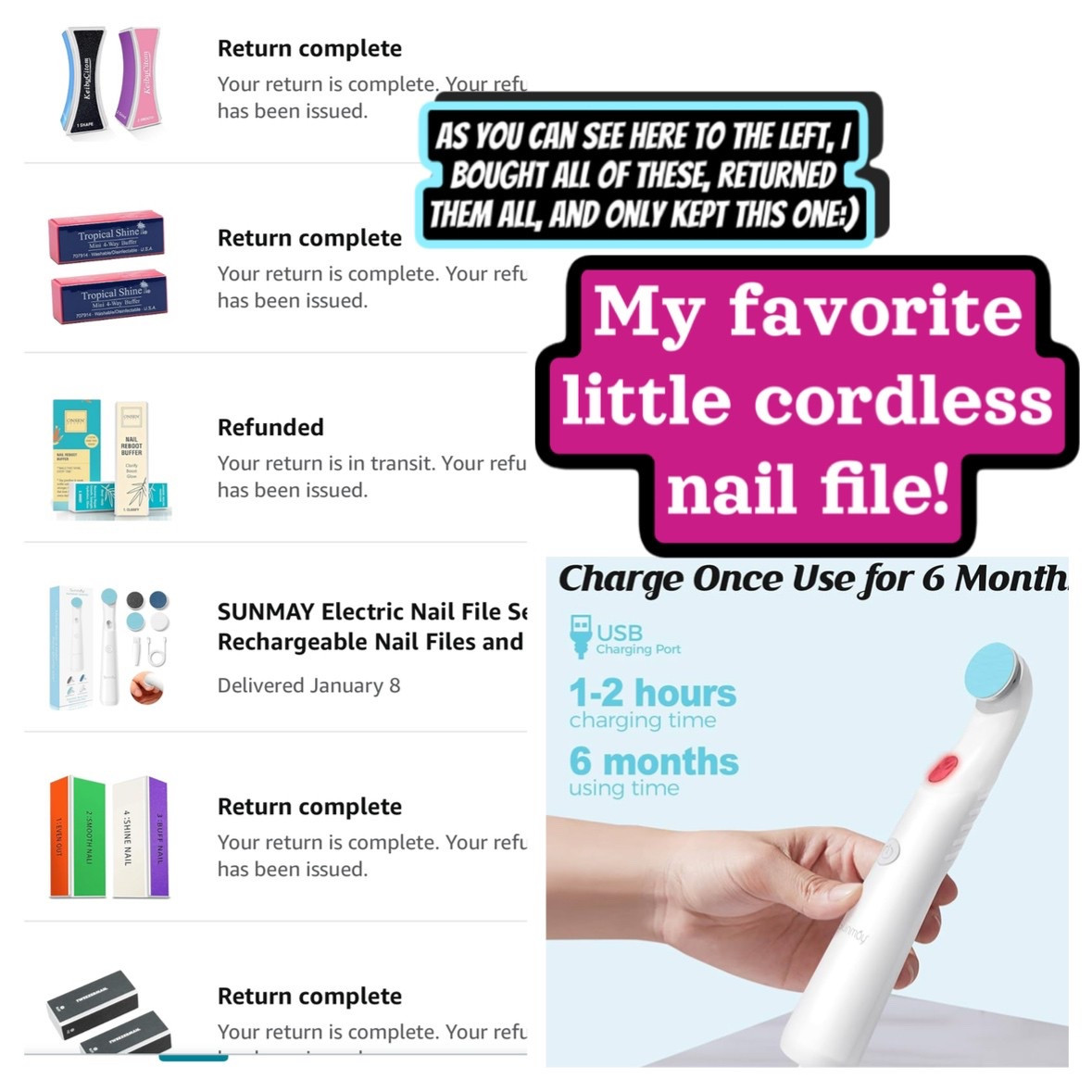 One day, I was looking for a really good gentle, but effective nail file. I wanted to be able to use it before polish or buff things off my nail, and just make my nails really shiny, so I bought a bunch to try. I love this little nail file and it’s super inexpensive. I cannot recommend it enough. 

#LTKSaleAlert #LTKOver40 #LTKBeauty