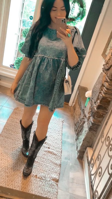 Love this dress for country concert outfits or Nashville outfit looks 

Dresses, spring dress, denim dress, summer dress, free people, dress, Nashville, cowboy boots country concerts, festival, festivals #LTKFestival

#LTKcurves #LTKFind
