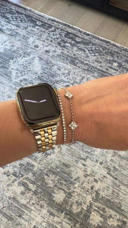I found the prettiest affordable bracelets!  The clover one is less than $23 and the tennis bracelet is $15!  They pair perfectly with my favorite Apple Watch band! 

#LTKstyletip #LTKover40 #LTKfindsunder50