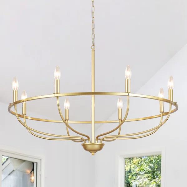 Thorgard 8 - Light Dimmable Wagon Wheel Chandelier | Wayfair North America