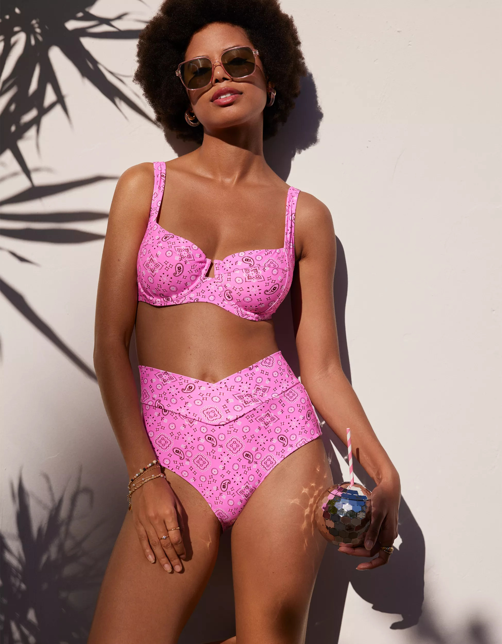 Aerie Crossover High Waisted Bikini Bottom | Aerie