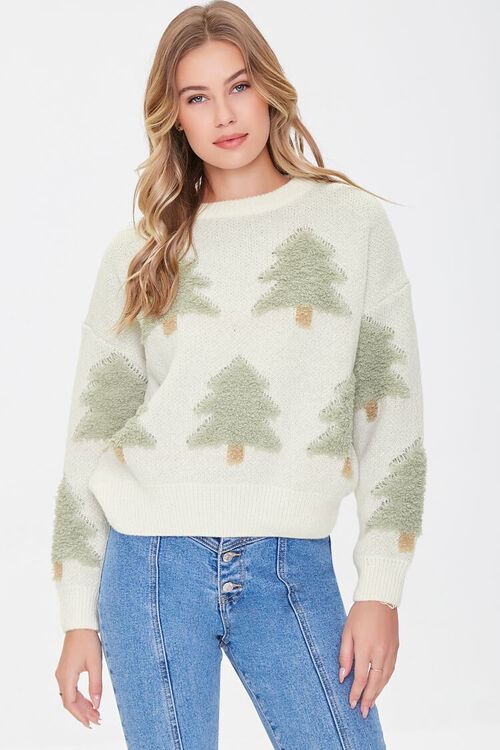 Textured Tree Pattern Sweater | Forever 21 (US)