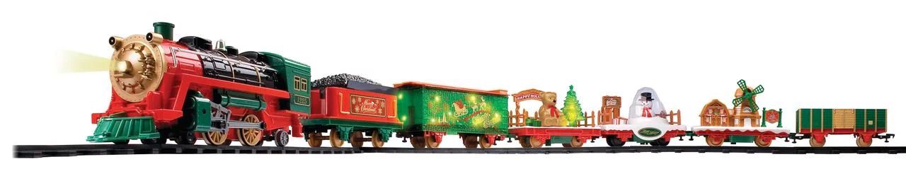 Eztec Santa Express Deluxe Christmas Train in Red / Green colour 47pieces | Walmart (US)